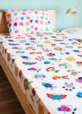 Jogo de Cama Infantil Duo - Amar e Ser Feliz